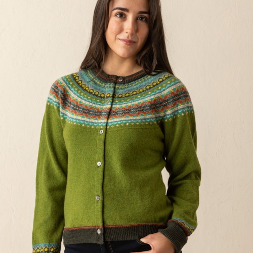 Eribe Short Alpine cardigan Moss sizes